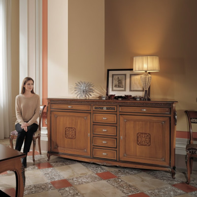 Luxury wardrobe furniture wooden cabinet Italian sideboard dresser cabinet