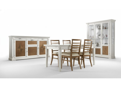 Dining room dining table 4x chairs set table group 7-piece set classic