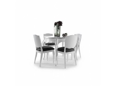 Dining table dining room wood white round table classic Italian furniture tables new