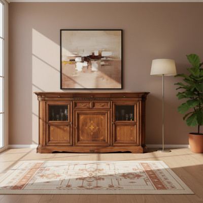 Sideboard Living Room Dresser with Drawers Wood Cabinet Brown New