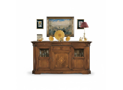 Sideboard Living Room Dresser with Drawers Wood Cabinet Brown New