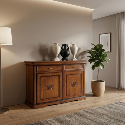 Luxury Sideboard Wood Living Room Furniture Cabinet Brown Dresser New