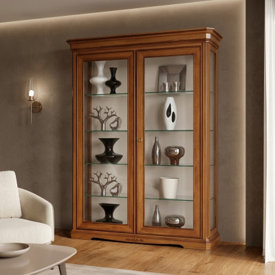 Classic display cabinet, classic glass cabinet, brown cabinets, wood