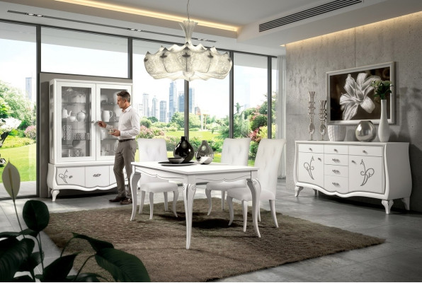 Dining room set dining table 4 x chairs dining group dining suite sideboard 7-piece