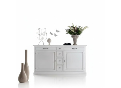 Luxury Dresser White Sideboard Wood Cabinet Living Room Furniture Italy