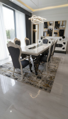 Great dining room set stylish dining table 4 chairs elegant set new