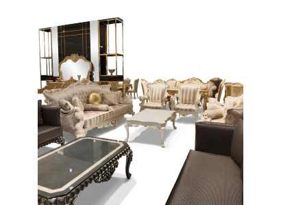 Designer living room set sofas stylish armchair modern coffee table sofa set