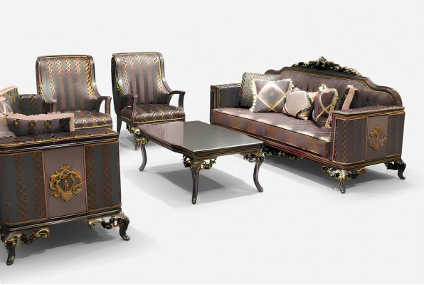 Deluxe Living Room Sofa Set 3+3 Seater Modern Sofa Elegant Living Room