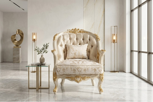 Elegant living room chair cozy seating chair modern setting new