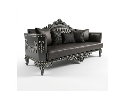 Noble three-seater sofa modern 3-seater stylish sofa 3-seater brown