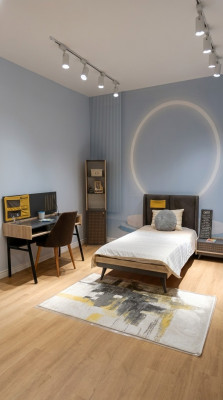 Stylish bedroom set designer youth room furniture bed + nightstand