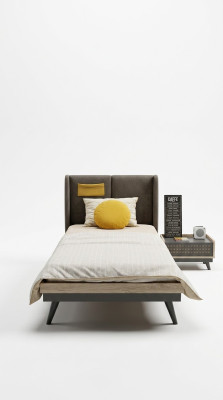 Stylish bedroom set designer youth room furniture bed + nightstand