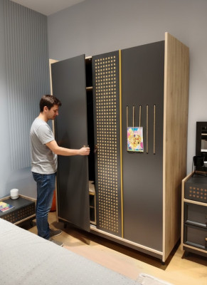 Wardrobe Closet Luxurious Bedroom Furniture Cabinets Wood Children's Room