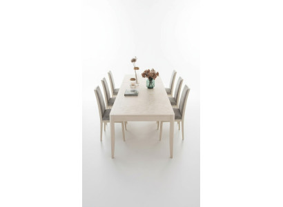Chair set suite table 6x chairs dining room design wood dining group 7-piece