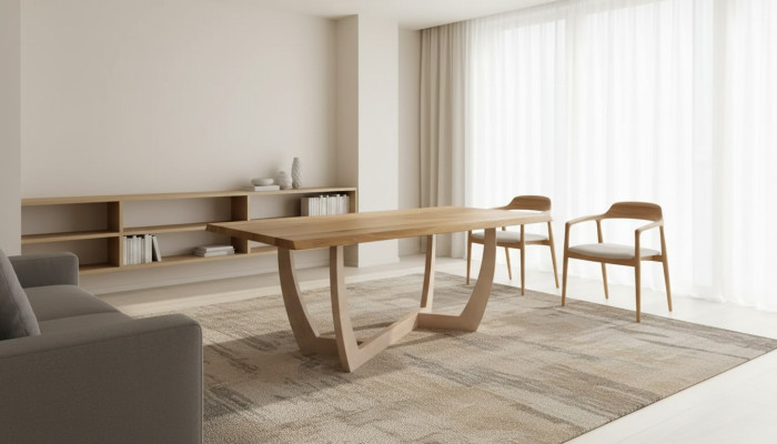 Dining room dining table 180cm wood kitchen table table 90x180 brown modern