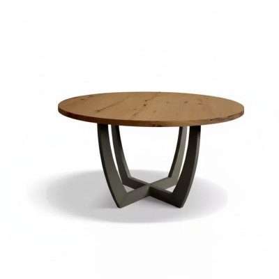 Round dining table wood round kitchen table dining tables style modern brown 140cm