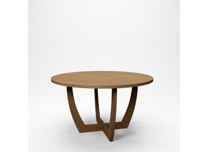 Round dining table wood kitchen table round new style modern brown 140cm