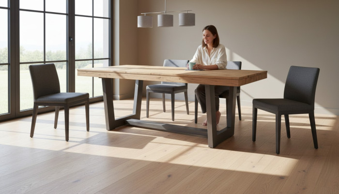 Dining Table Wooden Table Extendable Dining Tables Table 160/240 x 90 x 78 cm Style Modern