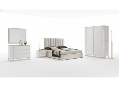 Bed 2x Nightstands Dresser 6-piece Bedroom Set Design Luxury new
