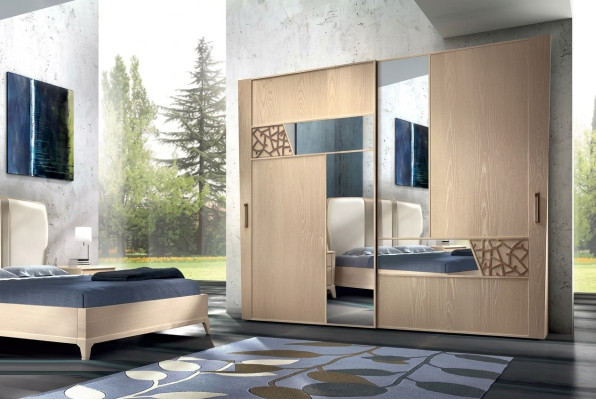 Bedroom wardrobe wood cabinet wood Italian furniture cabinets