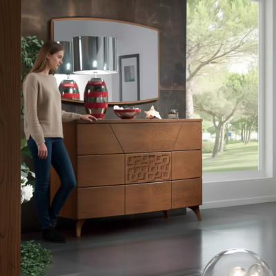 Bedroom set dresser mirror luxury complete modern dressers 2-piece