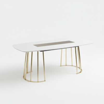 Dining table luxury kitchen table made of wood dining table new style modern white