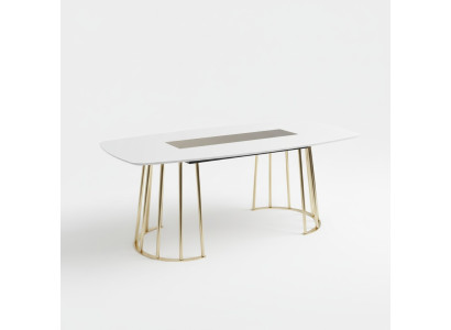 Dining table luxury kitchen table made of wood dining table new style modern white