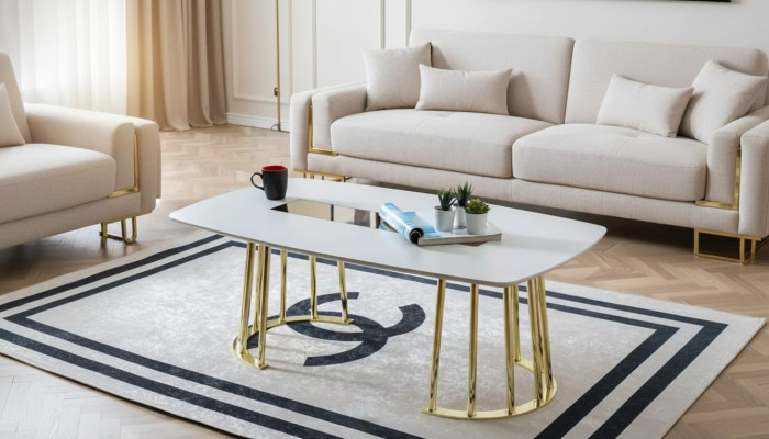 Coffee table white modern living room furniture table luxury design new luxury