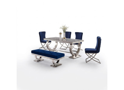 Designer rectangular dining table dining room furniture luxury stainless steel tables