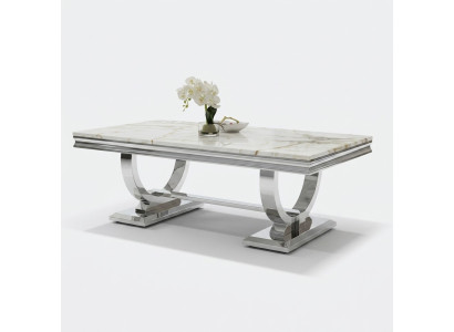Modern gray coffee table stainless steel table living room tables luxury design