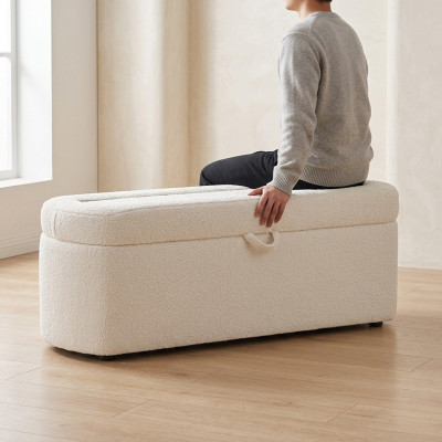 Bedroom furniture white bench designer upholstered storage chest