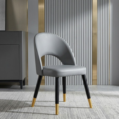 Modern gray dining room chair, single-seater, designer single-seater wooden chairs