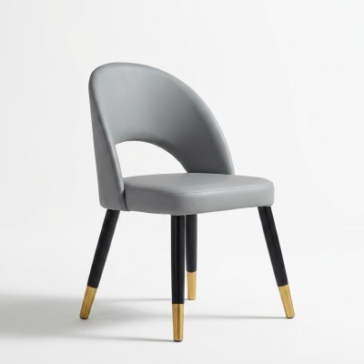 Modern gray dining room chair, single-seater, designer single-seater wooden chairs