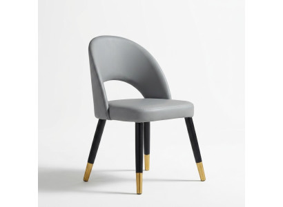 Modern gray dining room chair, single-seater, designer single-seater wooden chairs