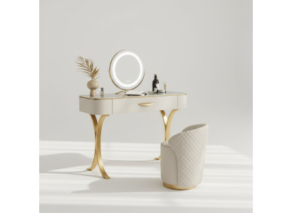 Beige makeup table designer dressing table dressing chest with drawers