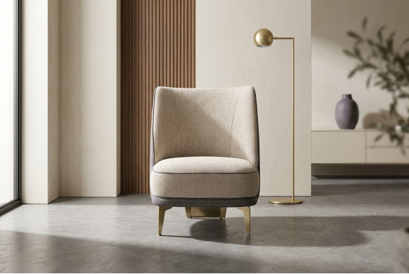 Gray-beige armchair designer single-seater armchair living room 1-seater new