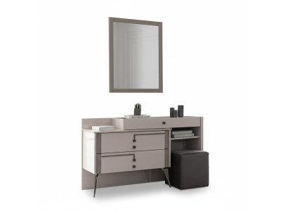 Gray bedroom furnishings designer textile bed 2 wooden nightstands