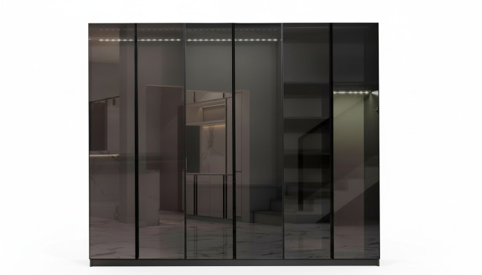 Modern grey wardrobe bedroom cabinets designer furniture