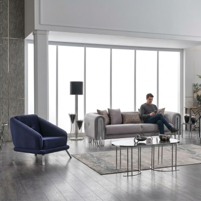Design Furniture Living Room Set Sofa Suite 3+1 Furniture Set Couch Upholstery Suite
