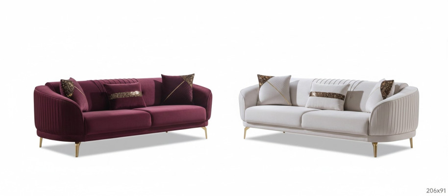 Designer upholstered sofa set three-seater living room couches modern furniture