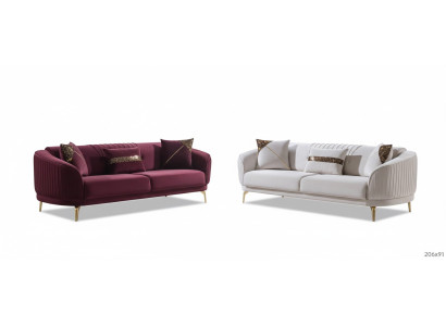 Designer upholstered sofa set three-seater living room couches modern furniture