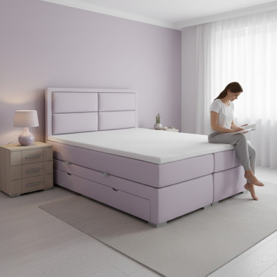 Luxury bedroom bed double upholstered bed modern design furniture box spring bed