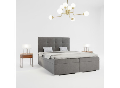 Bed bedroom luxury textile furniture upholstered furniture style box spring bed