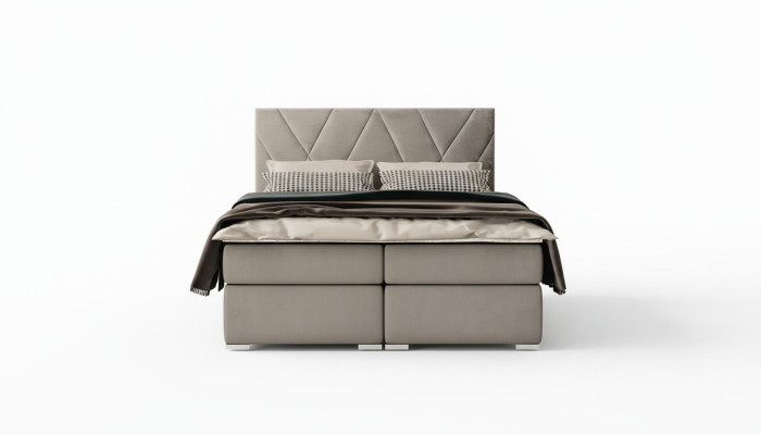 Luxury bedroom bed upholstery fabric design double bed furniture box spring bed