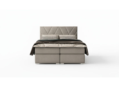 Luxury bedroom bed upholstery fabric design double bed furniture box spring bed