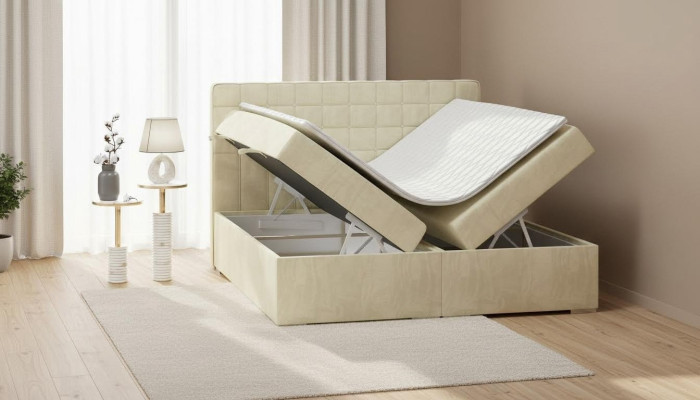 Double Bed Modern Design Bed Luxury Bedroom Upholstered Bed Furniture Box Spring Bed