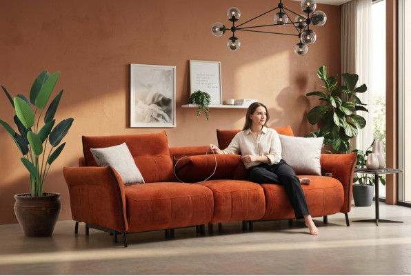 Four-seater sofa couch luxury living room designer modern furniture new
