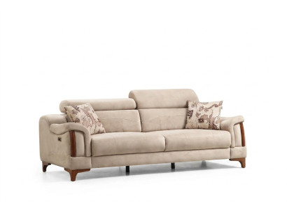 Three-seater sofa couch living room designer furniture modern upholstery textile