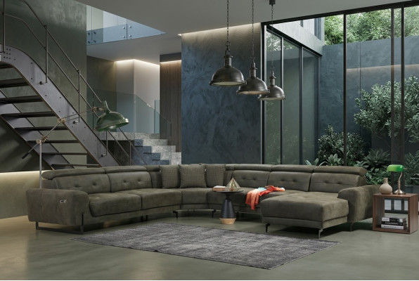 Living room corner sofa U-shape luxury furniture modern sofa couch corner suite