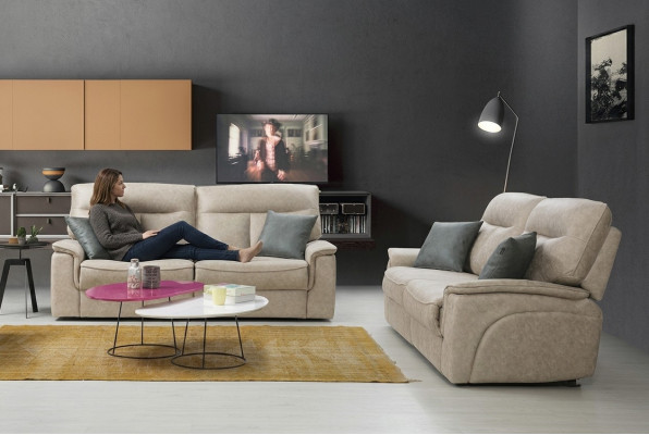 Complete set 2-piece three-seater sofas couch suite design modern living room